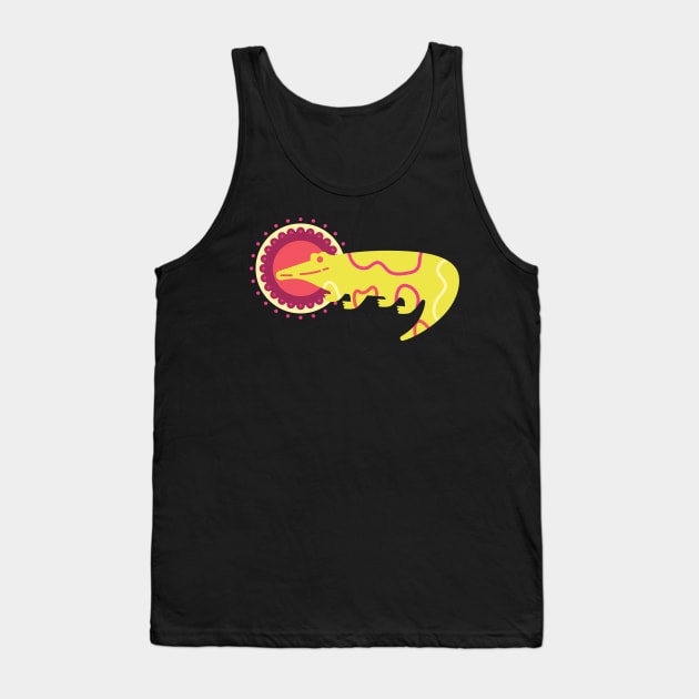 Yellow Alligator Tank Top by nerdlkr